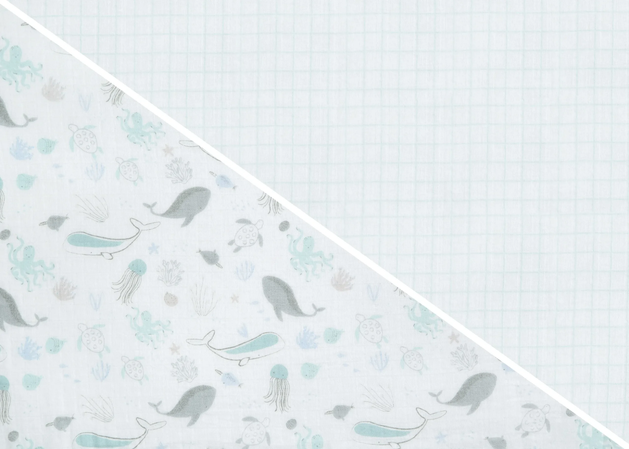 100% Cotton Muslin Baby Receiving Blankets - 2 Pack
