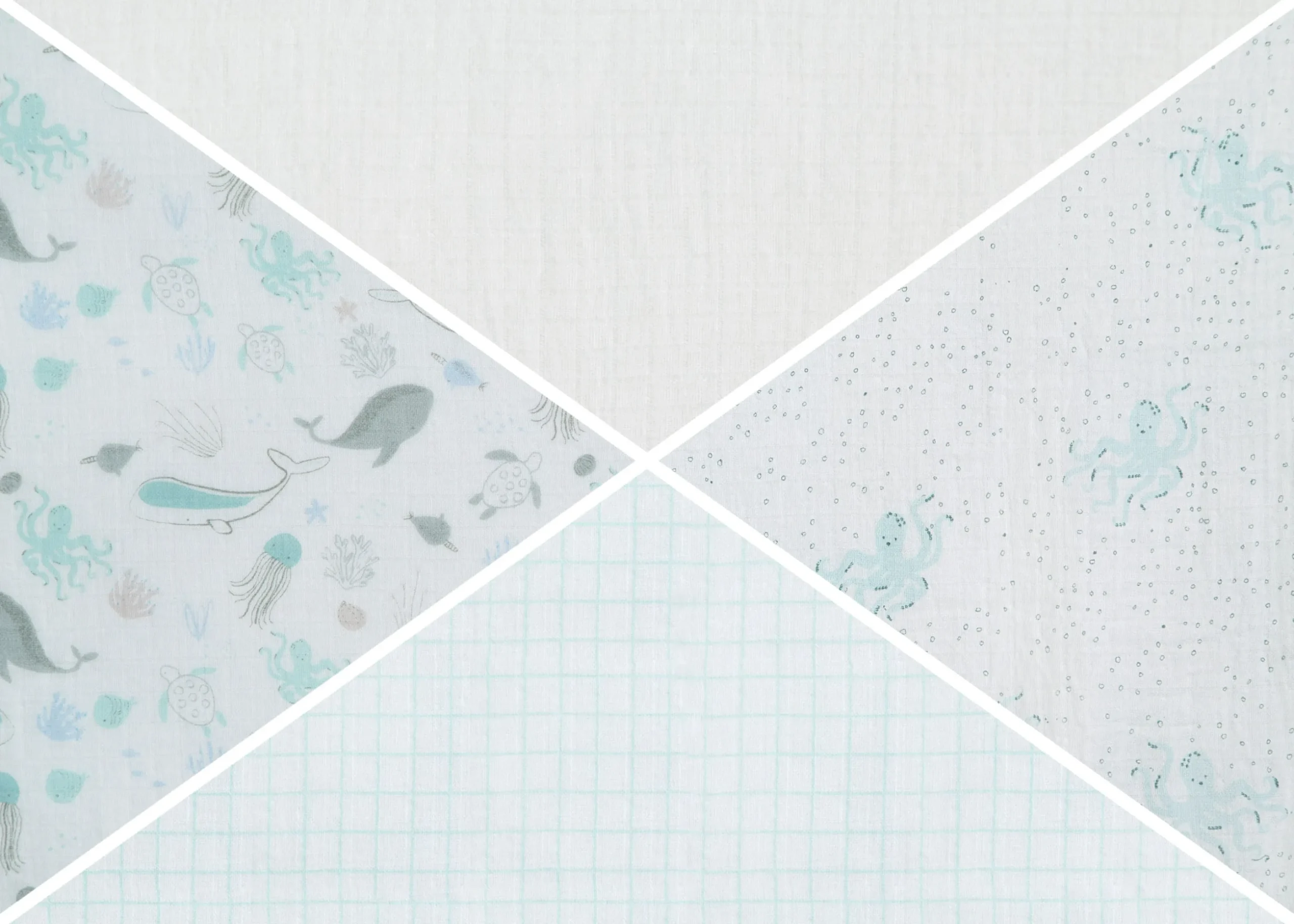 100% Cotton Muslin Baby Receiving Blankets - 4 Pack