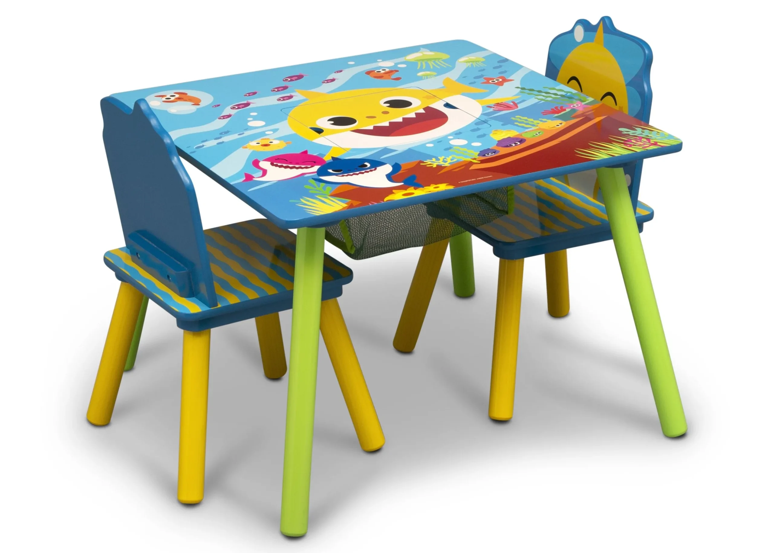 Baby Shark Kids Table and Chair Set With Storage