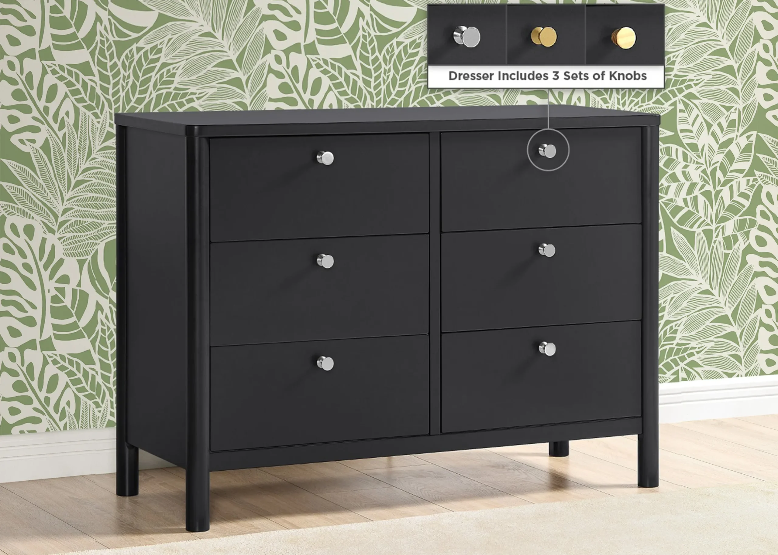 Brooks 6 Drawer Dresser with Interlocking Drawers