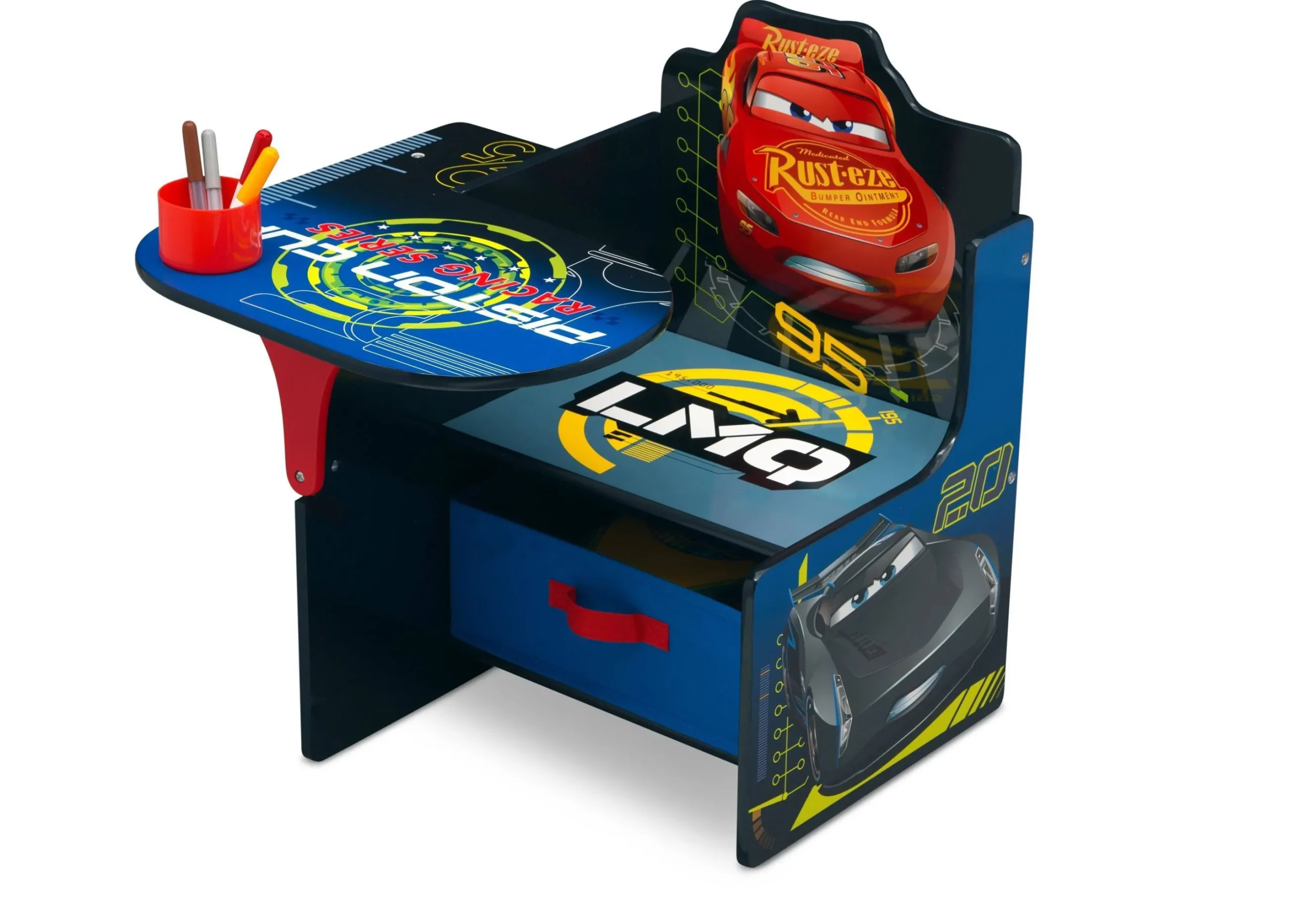 Cars Chair Desk with Storage Bin