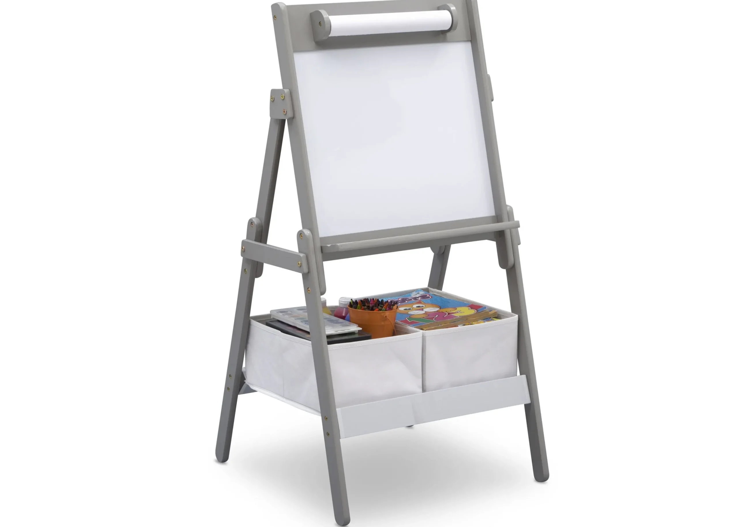Classic Kids Whiteboard/Dry Erase Easel with Paper Roll and Storage