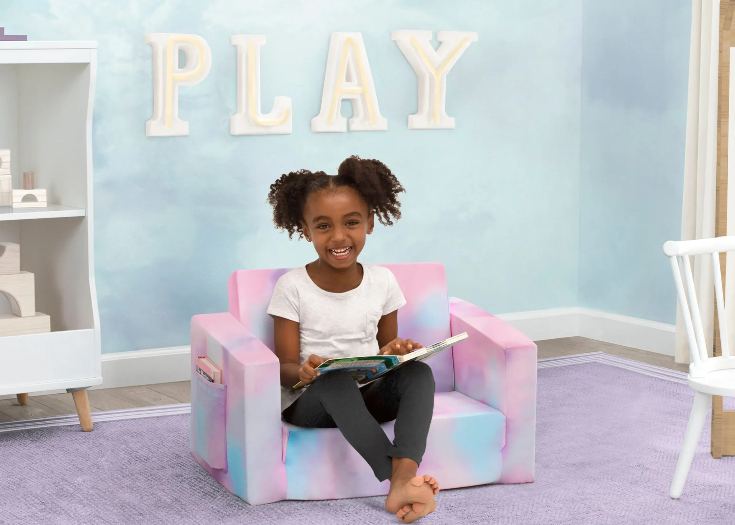 Cozee Flip-Out Chair - 2-in-1 Convertible Chair to Lounger for Kids