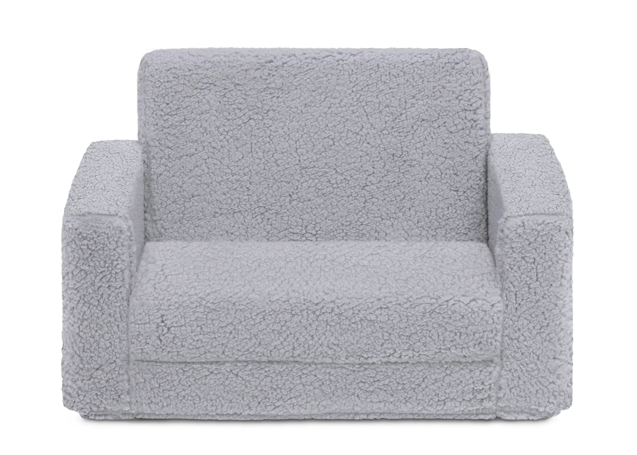 Cozee Flip-Out Sherpa 2-in-1 Convertible Chair to Lounger for Kids