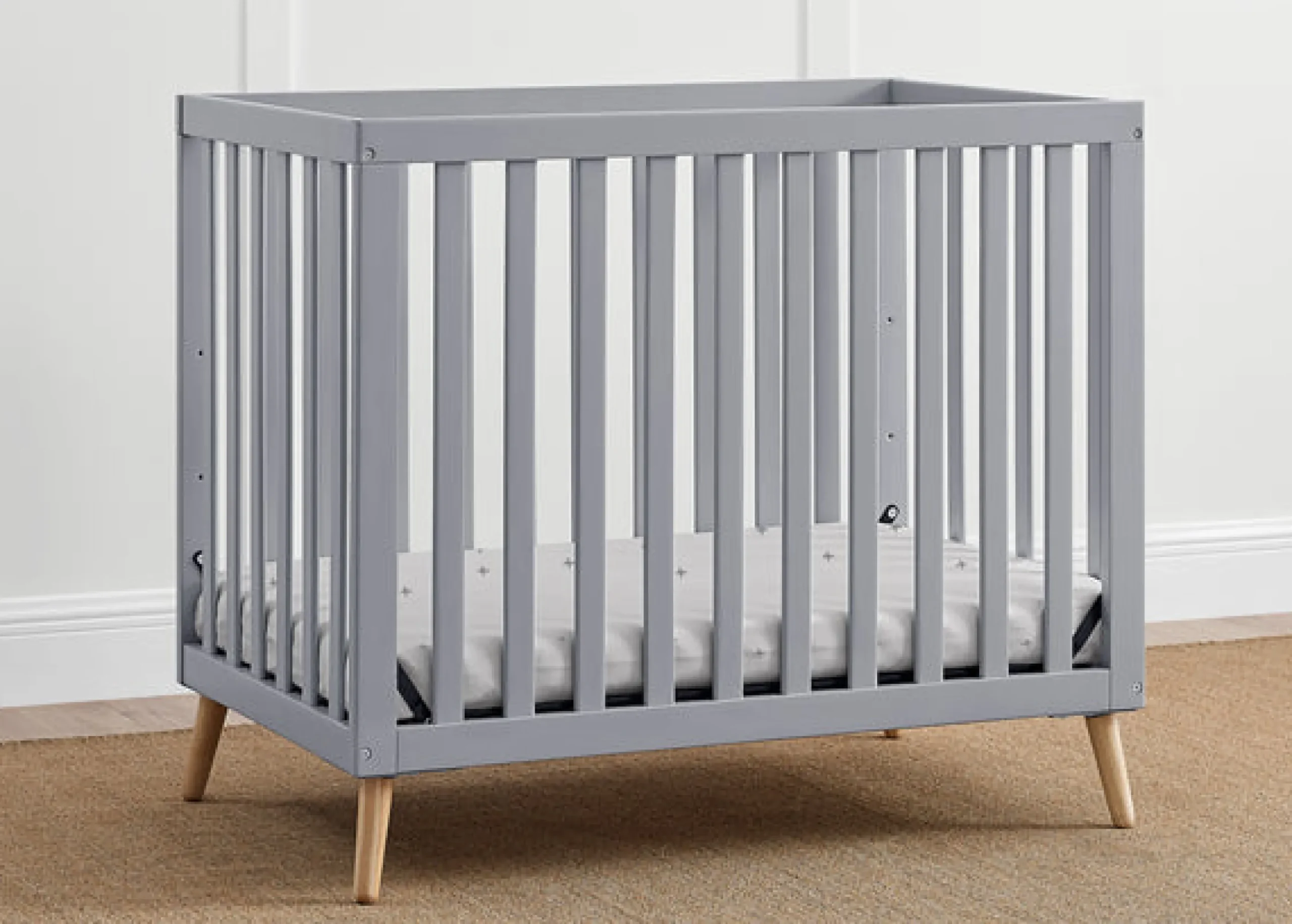 Essex Convertible Mini Baby Crib with 2.75-Inch Mattress, Greenguard Gold Certified