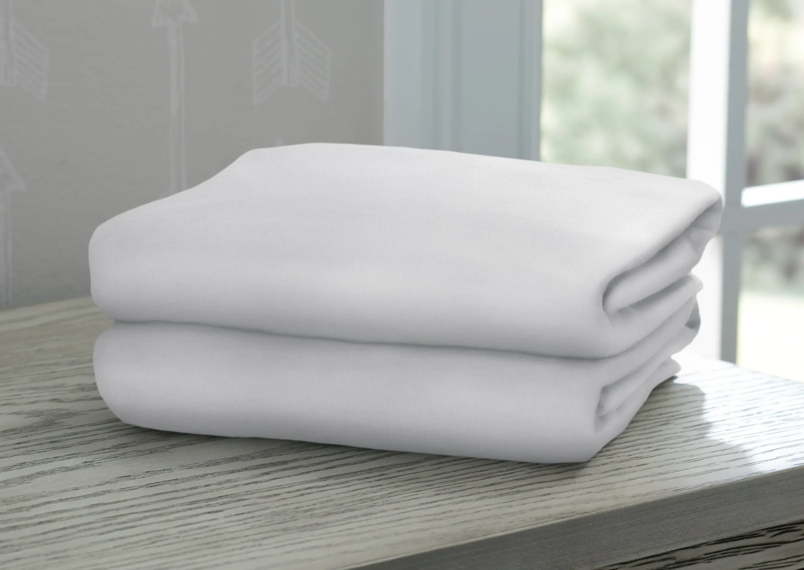 Fitted Crib Sheets - 2 Pack, White