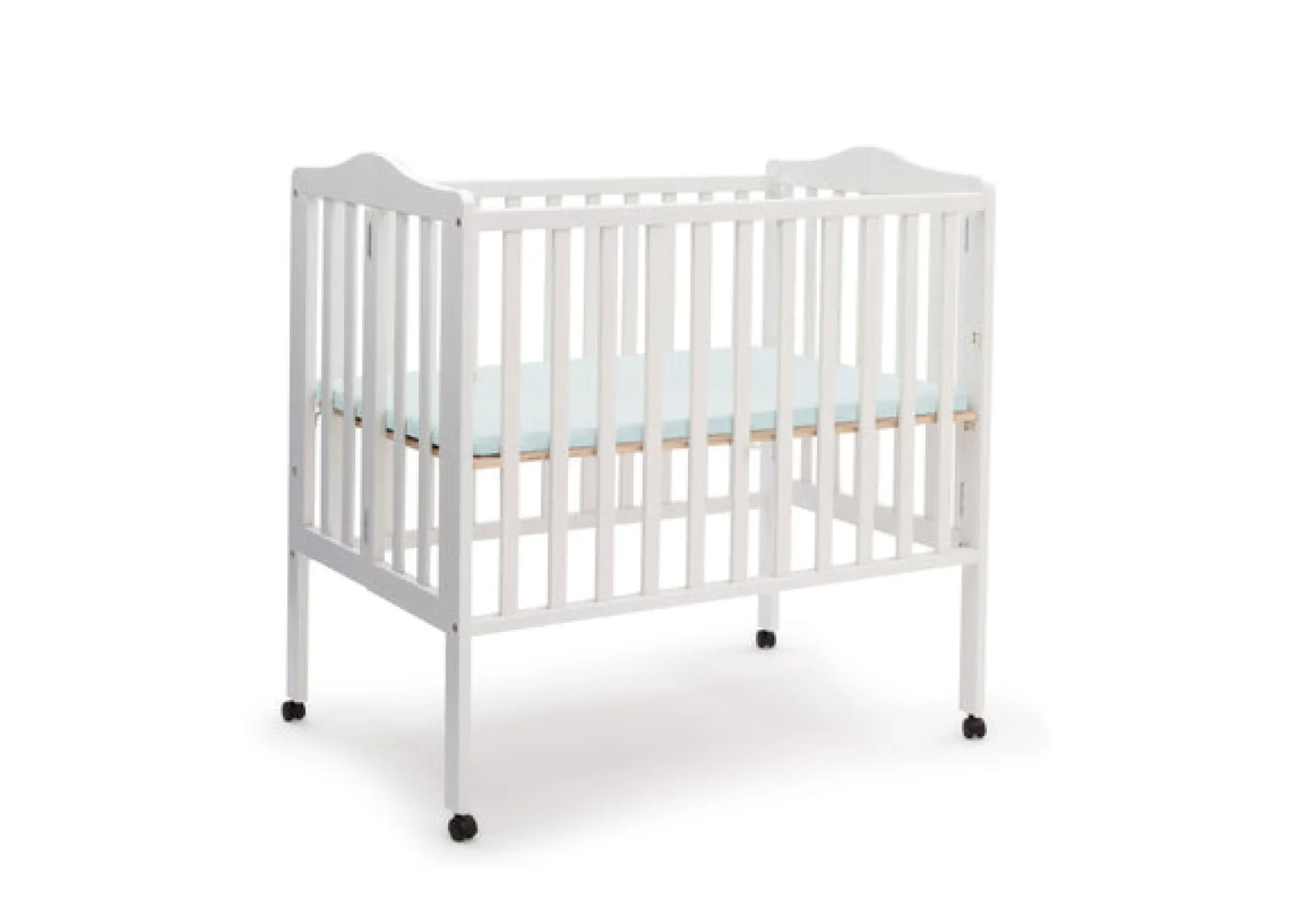 Folding Portable Mini Baby Crib with 1.5-inch Mattress