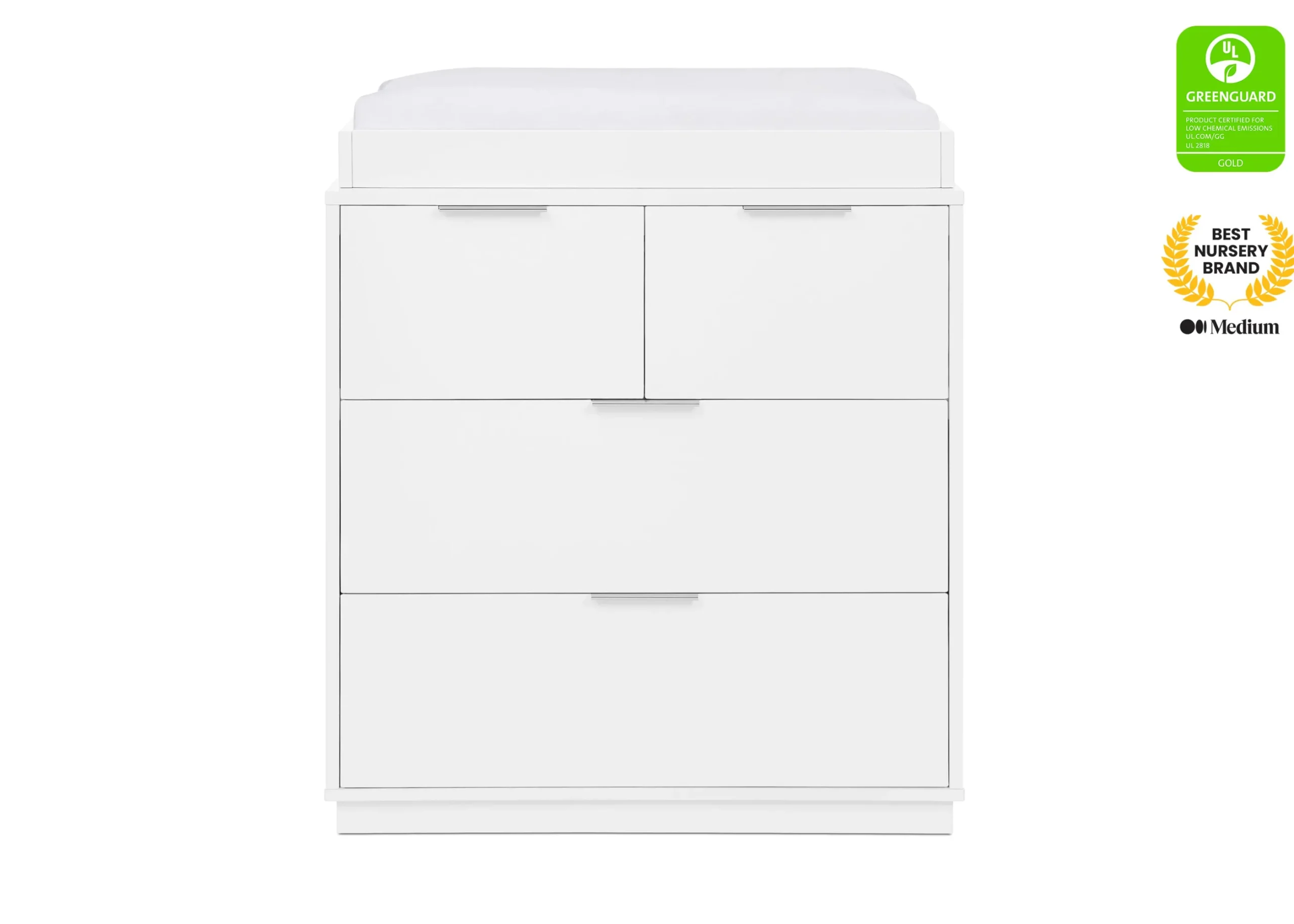 Forever 4 Drawer Dresser with Changing Top and Interlocking Drawers