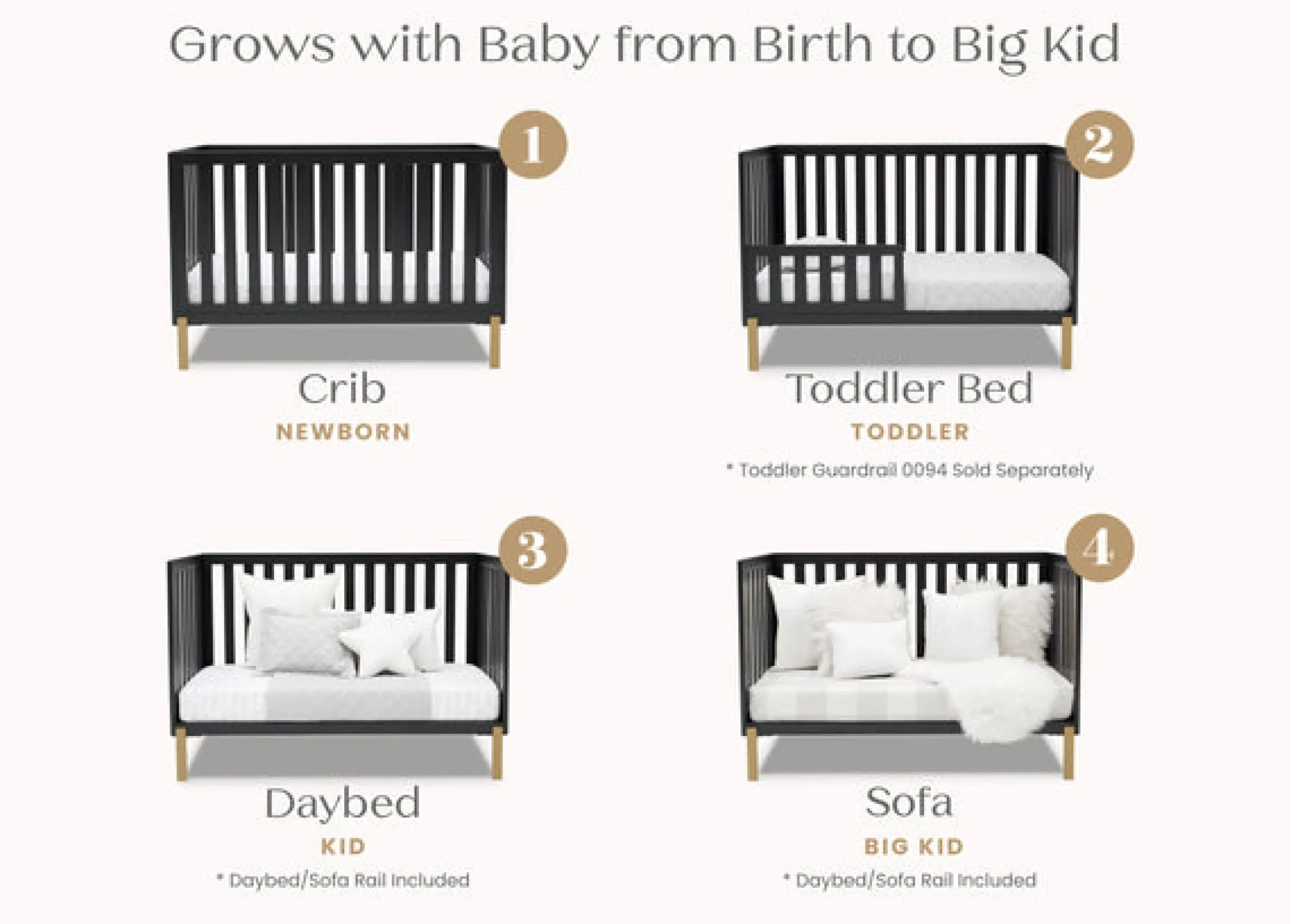 Hendrix 4-in-1 Convertible Crib