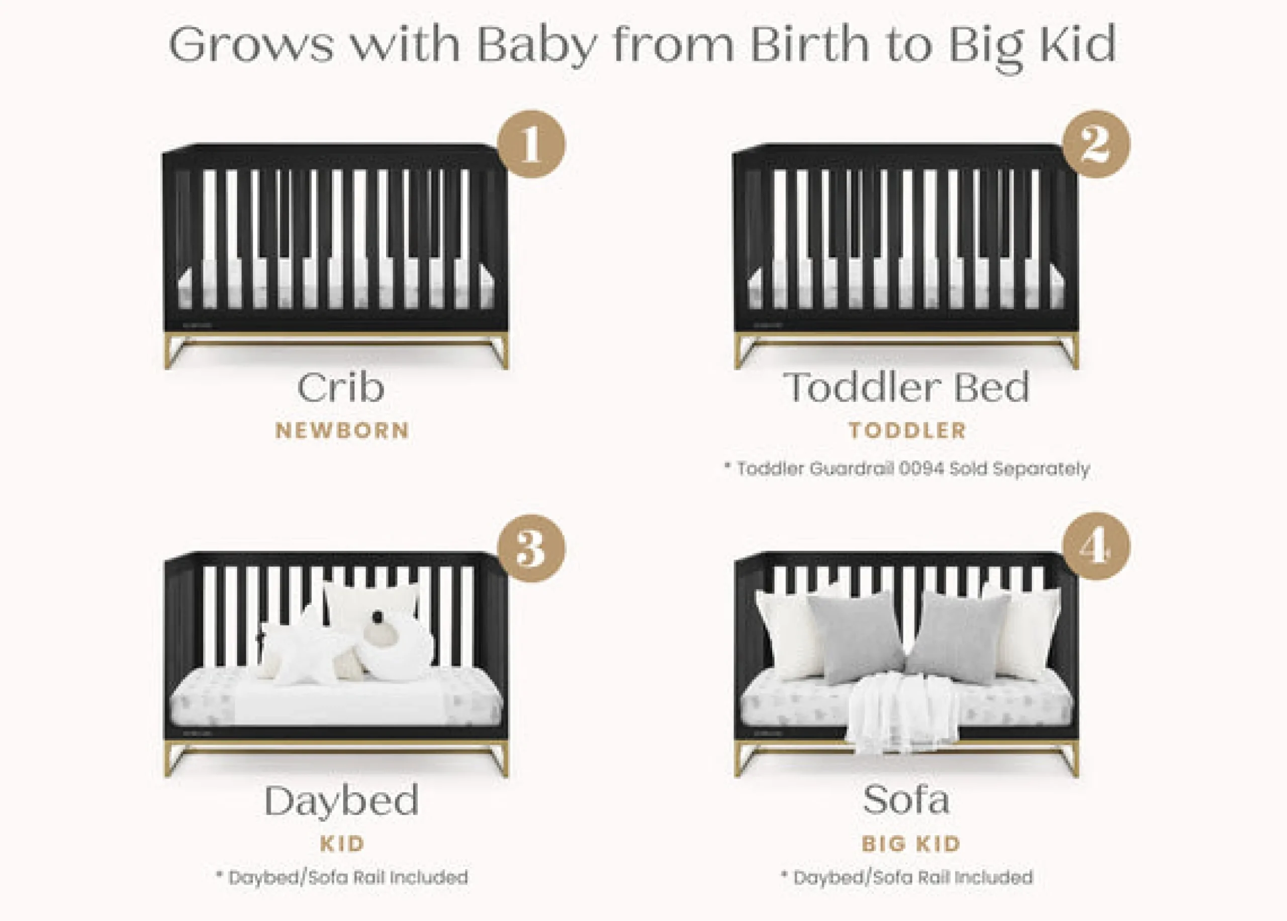 Jade 4-in-1 Convertible Crib