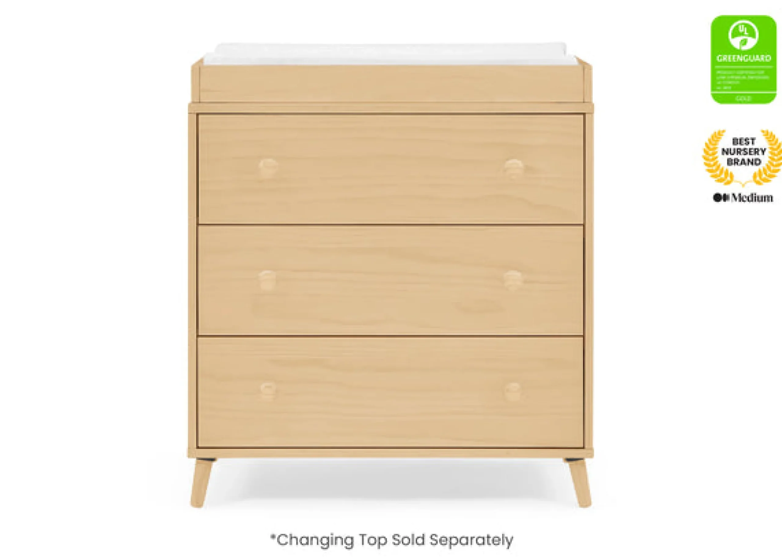 Jordan 3 Drawer Dresser with Interlocking Drawers