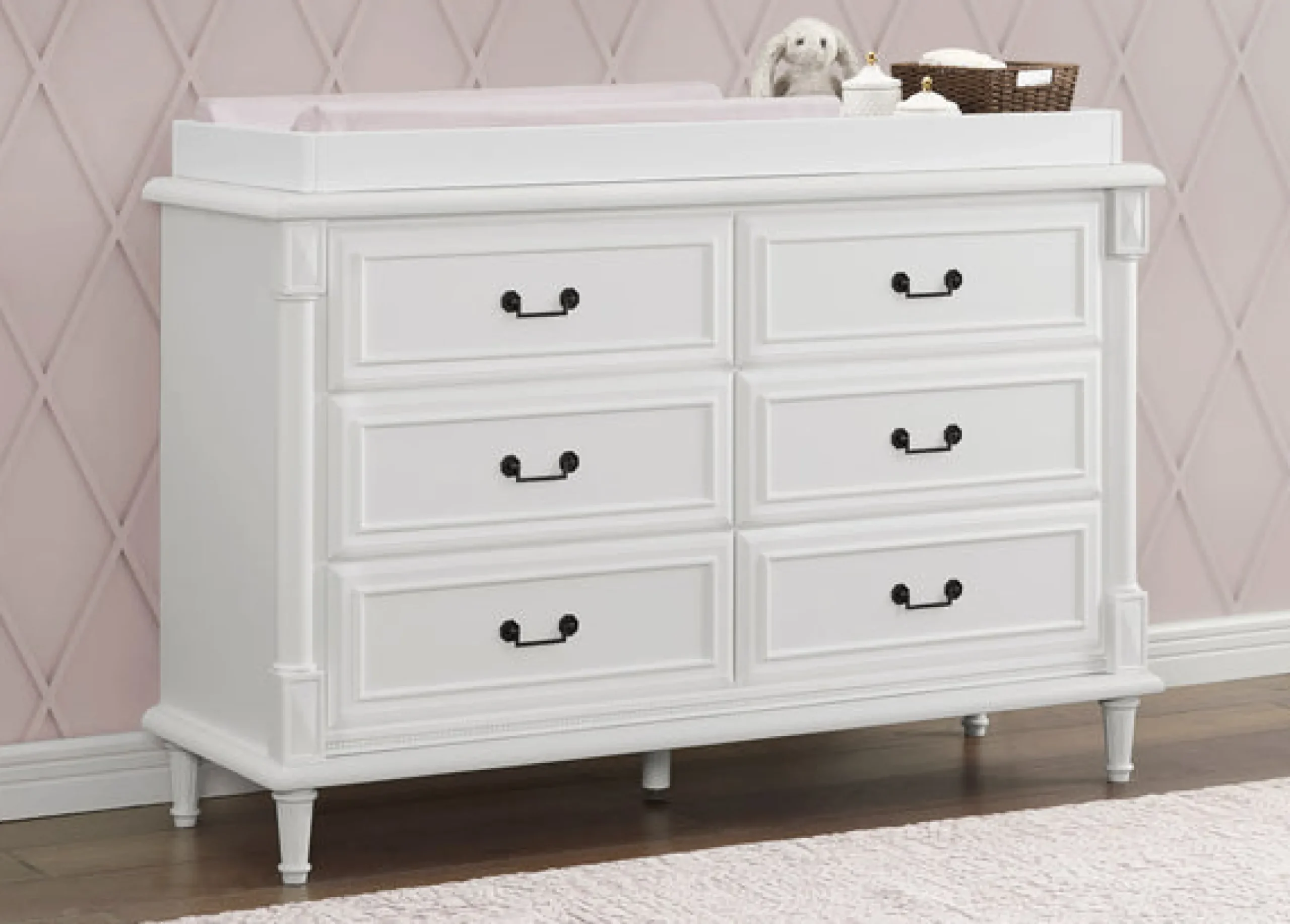 Juliette 6 Drawer Dresser with Changing Top and Interlocking Drawers