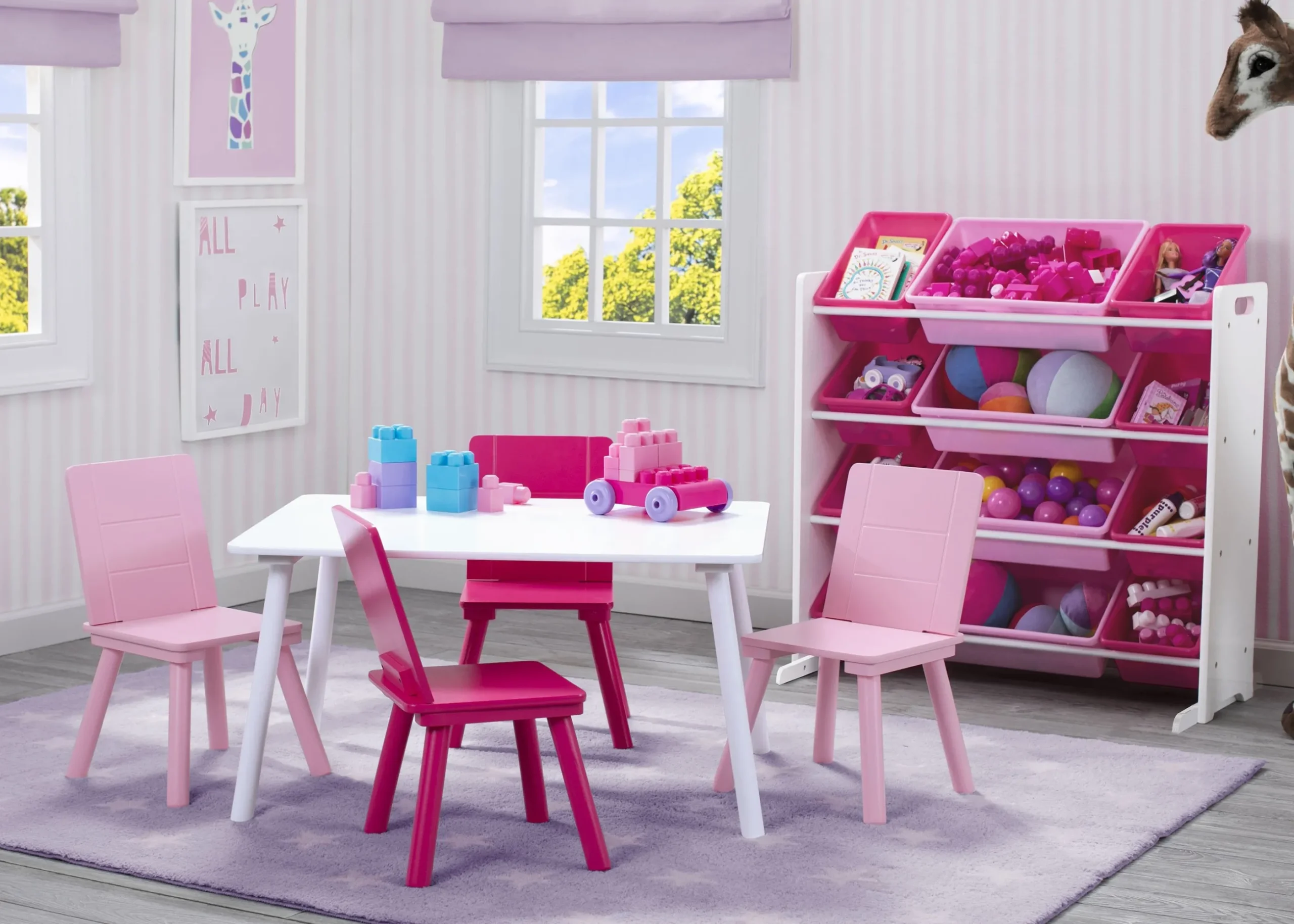 Kids Toy Storage Organizer with 12 Plastic Bins