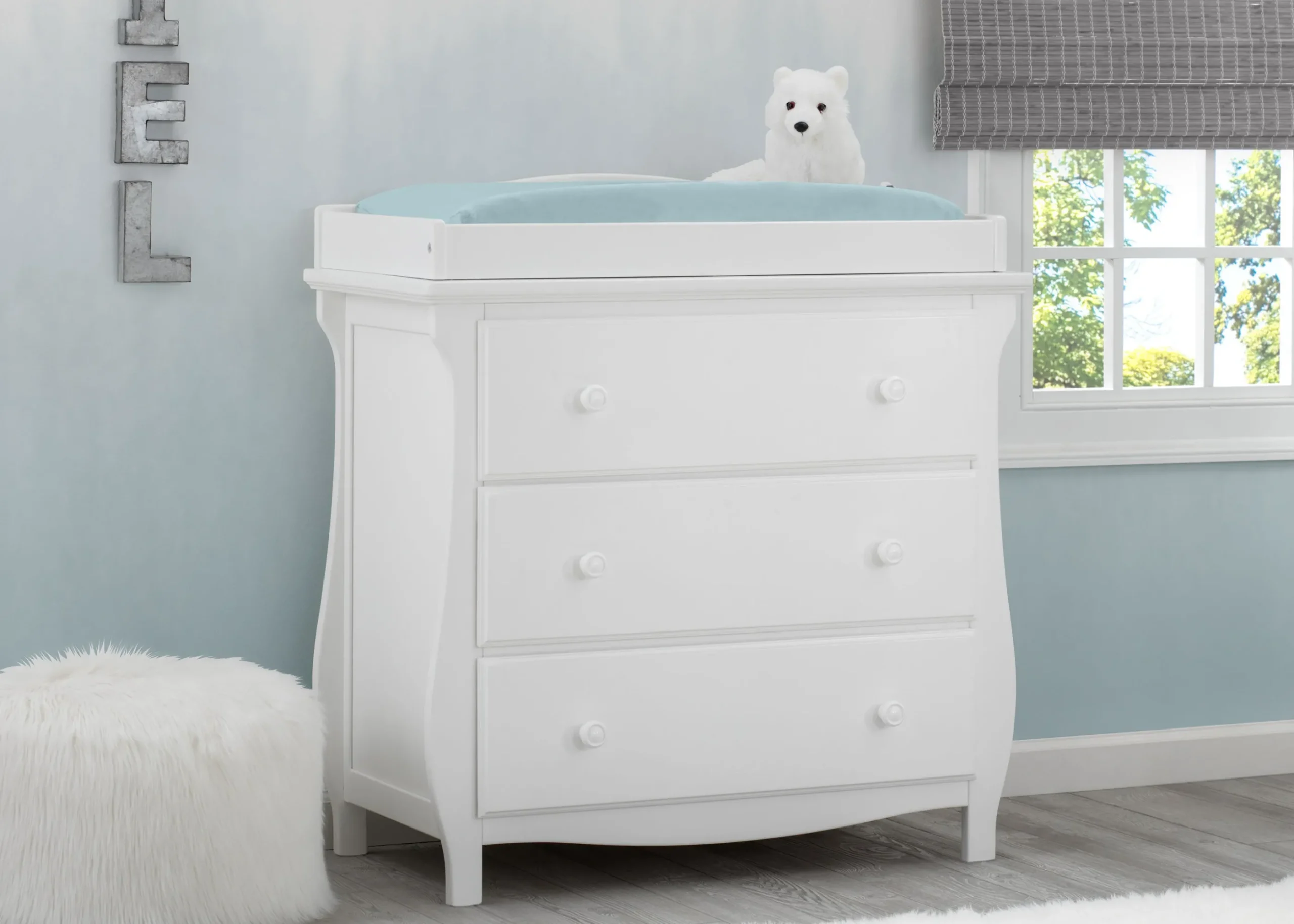 Lancaster 3 Drawer Dresser with Changing Top and Interlocking Drawers