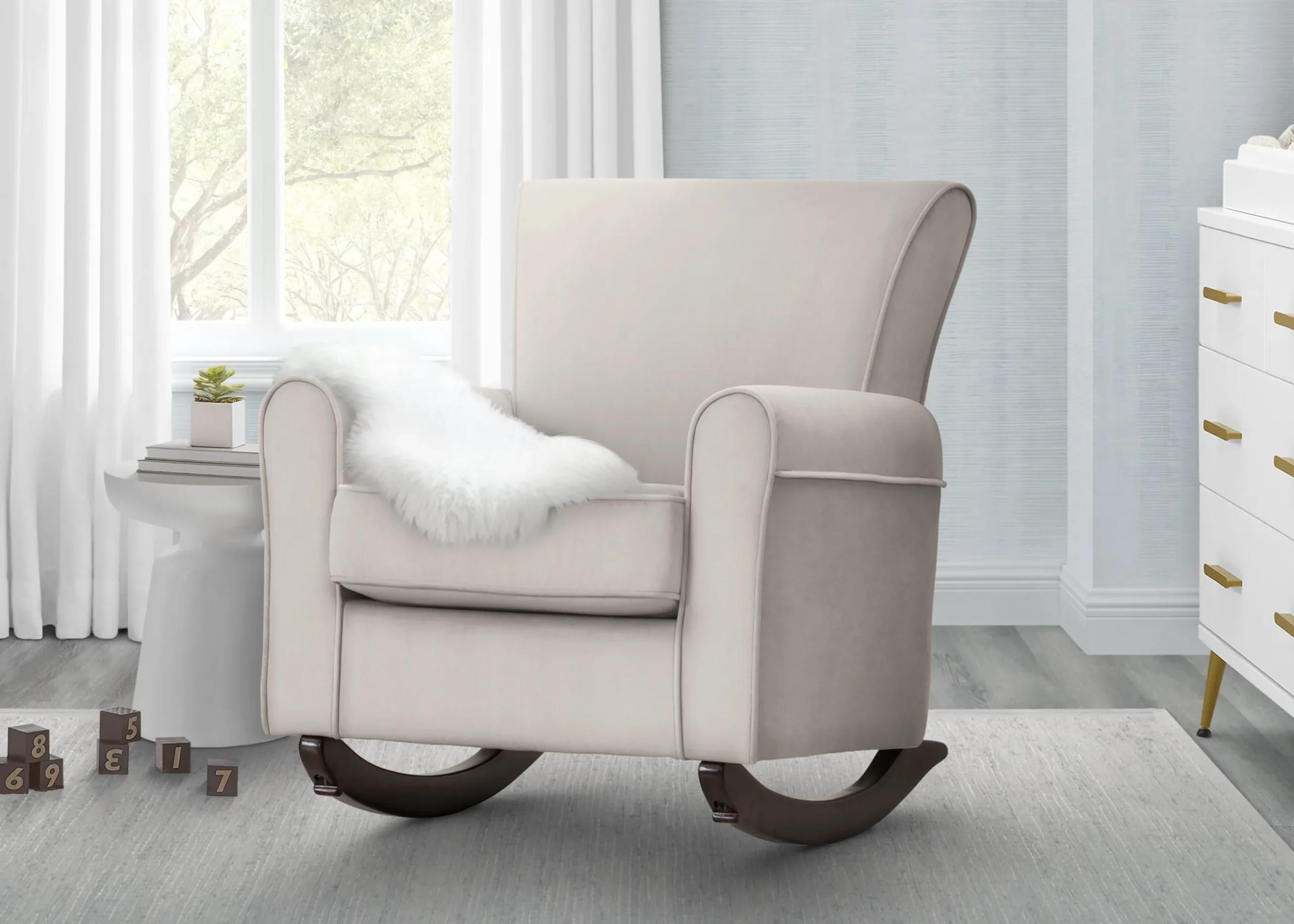 Lancaster Rocking Chair featuring LiveSmart Fabric by Culp