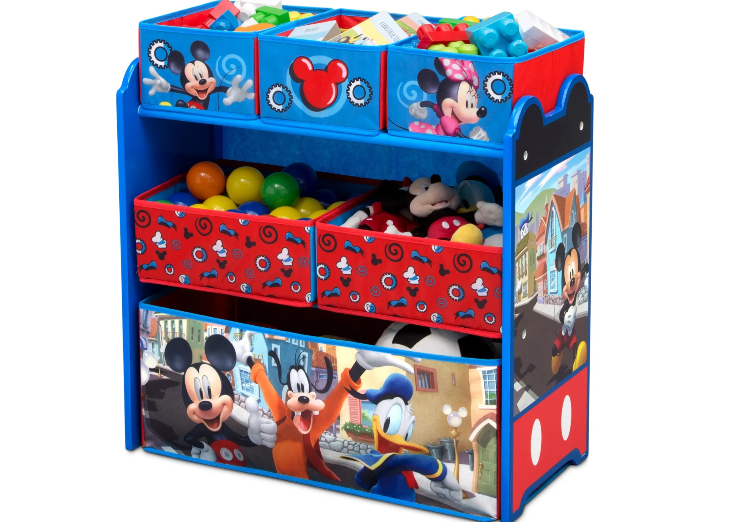 Mickey Mouse 6 Bin Design and Store Toy Organizer
