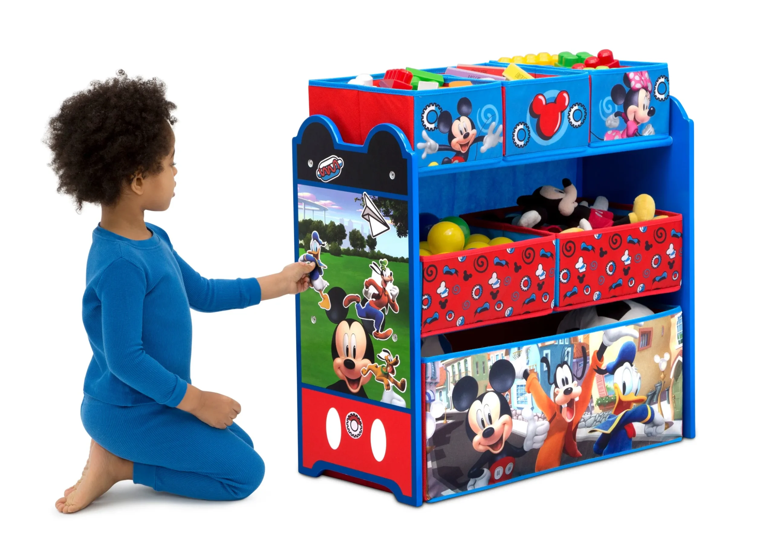 Mickey Mouse 6 Bin Design and Store Toy Organizer