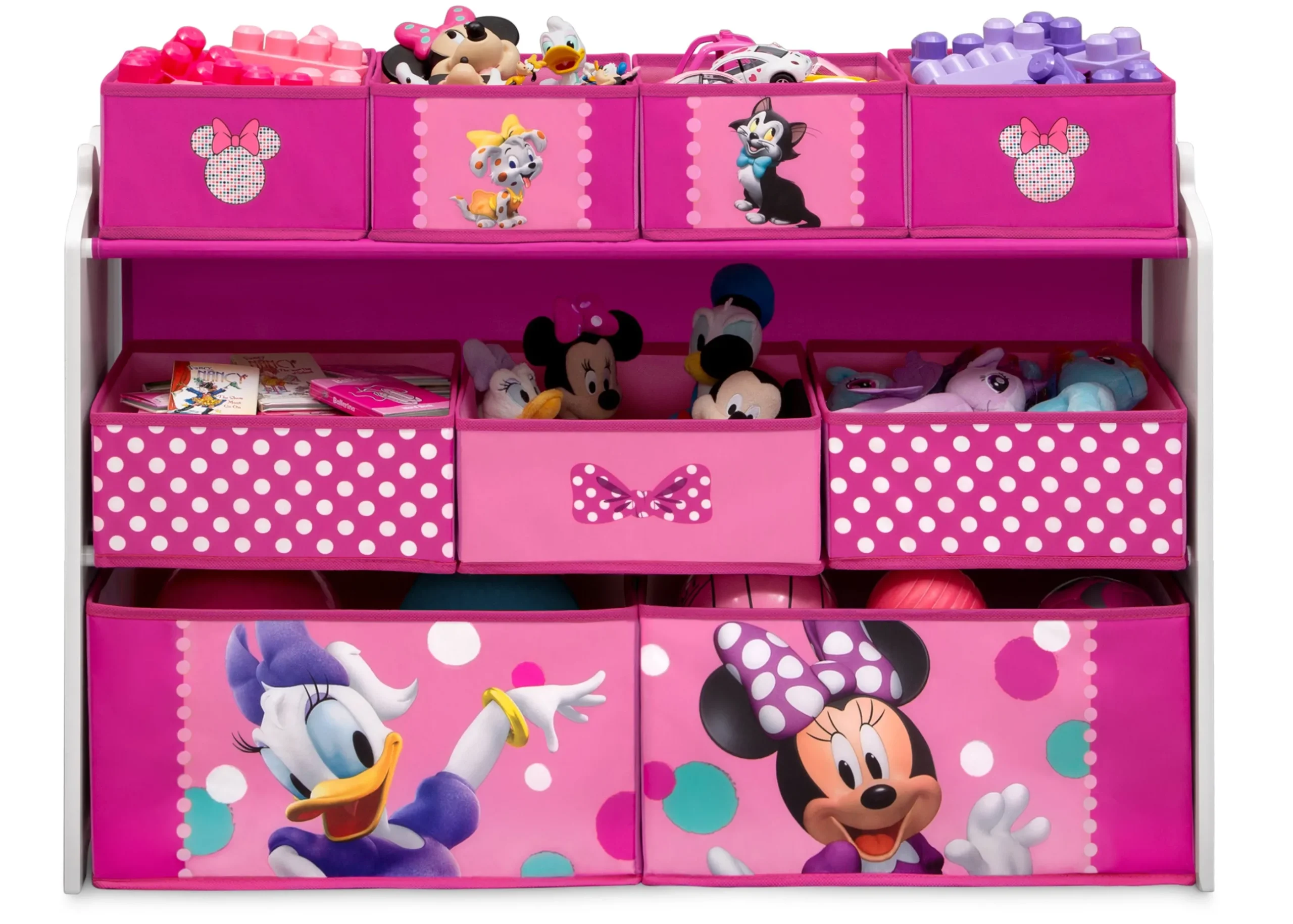 Minnie Mouse Deluxe 9 Bin Design and Store Toy Organizer