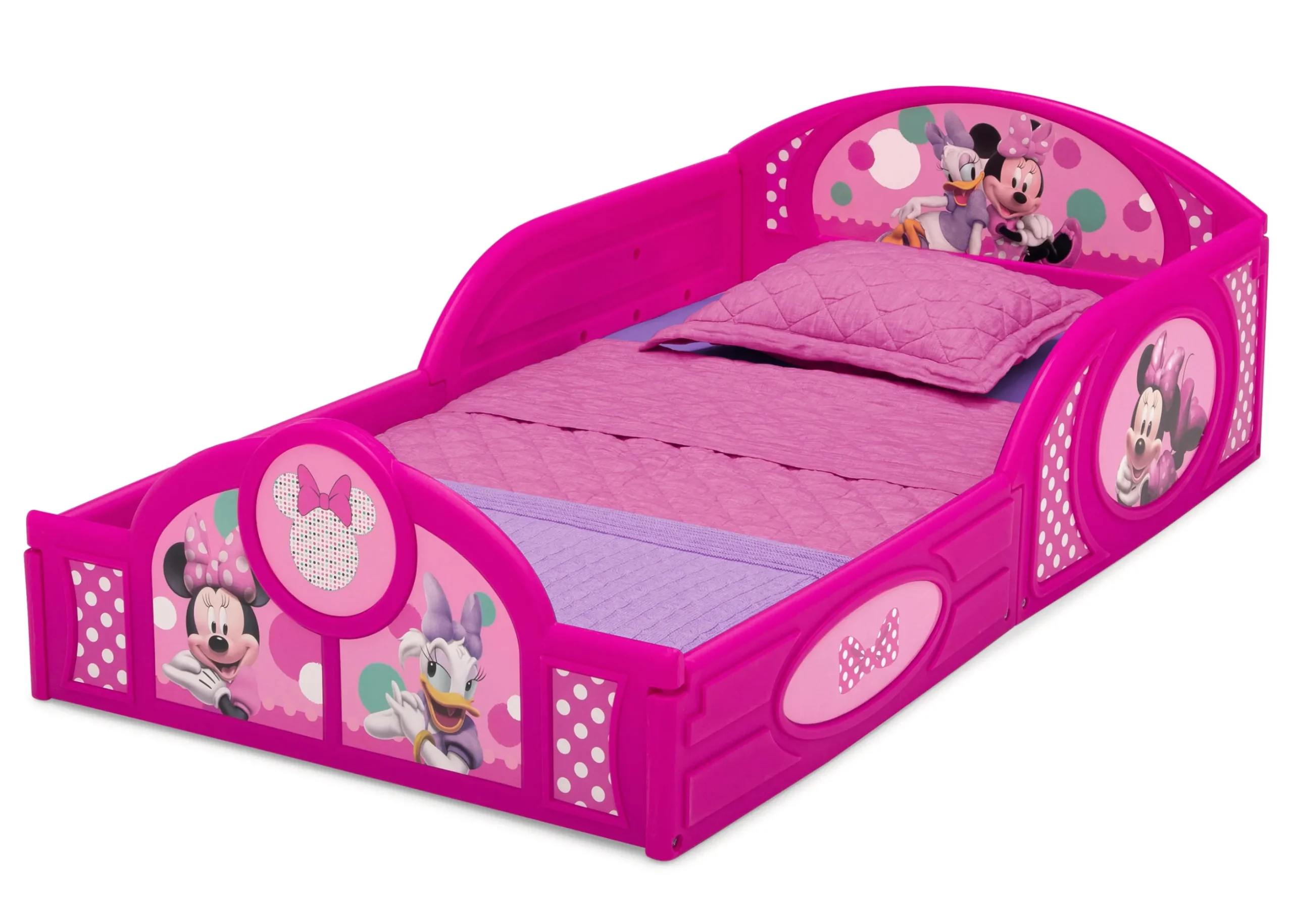 Minnie Mouse 4-Piece Toddler Room-in-a-Box Set – Includes Sleep and Play Toddler Bed, Table, 1 Chair and Toy Box