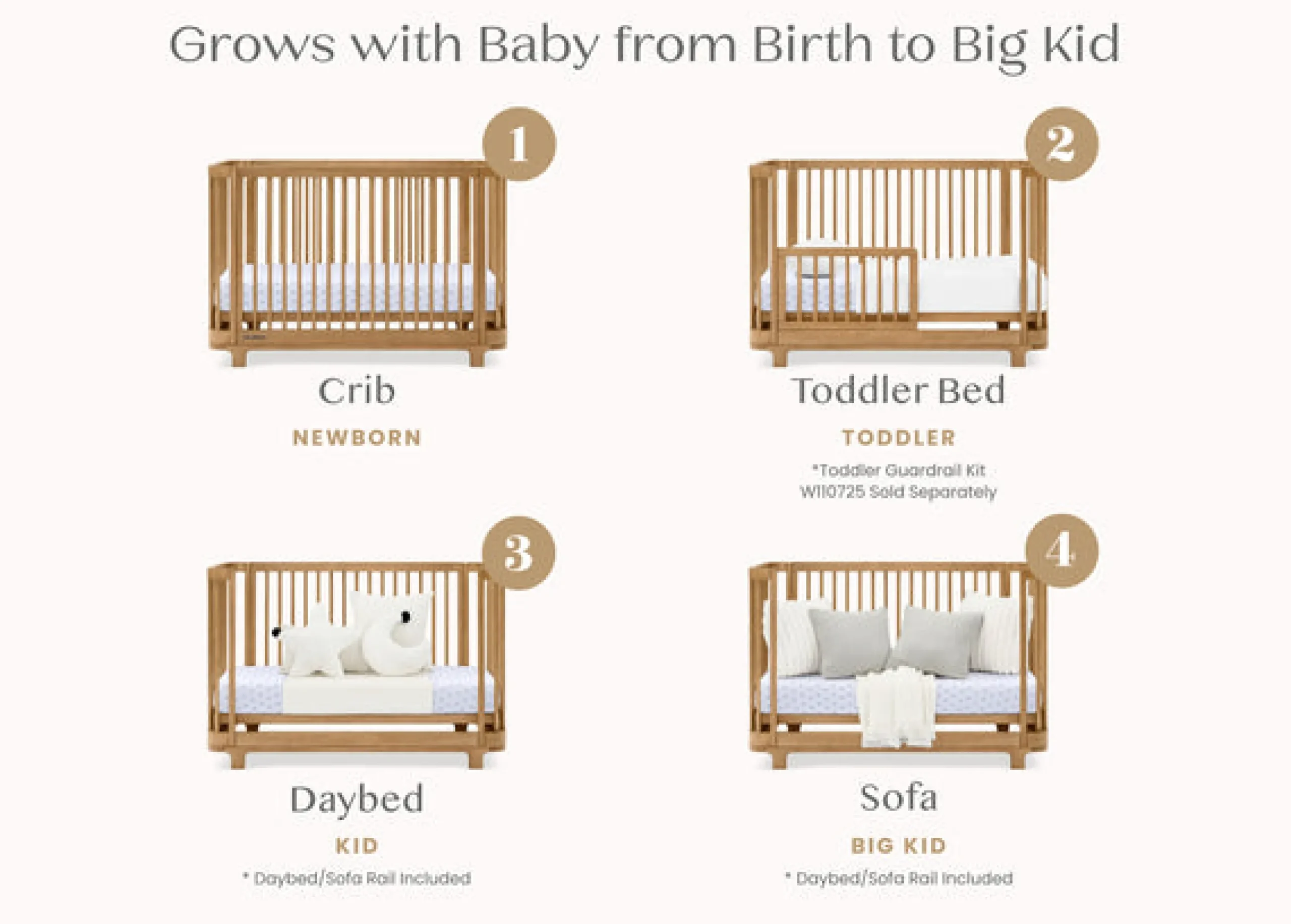 Nest 4-in-1 Convertible Crib