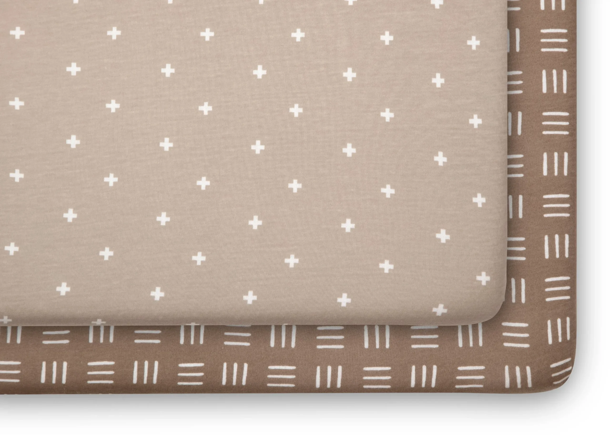 Neutral Boho Fitted Crib Sheets - 2 Pack