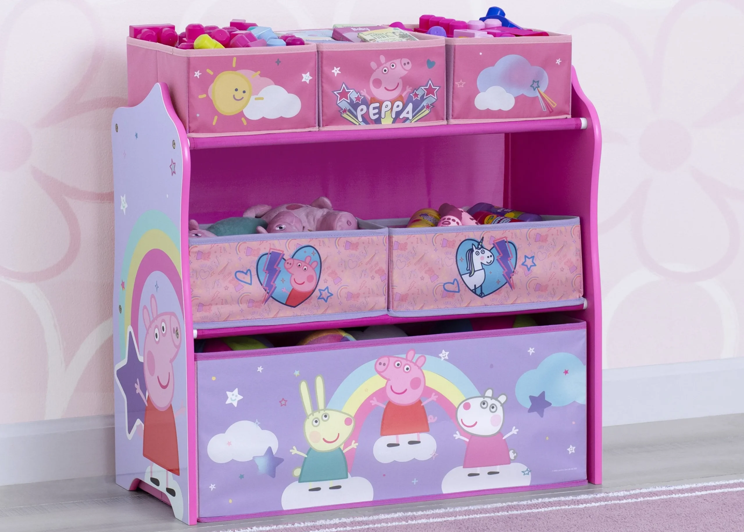 Peppa Pig 6 Bin Design and Store Toy Organizer