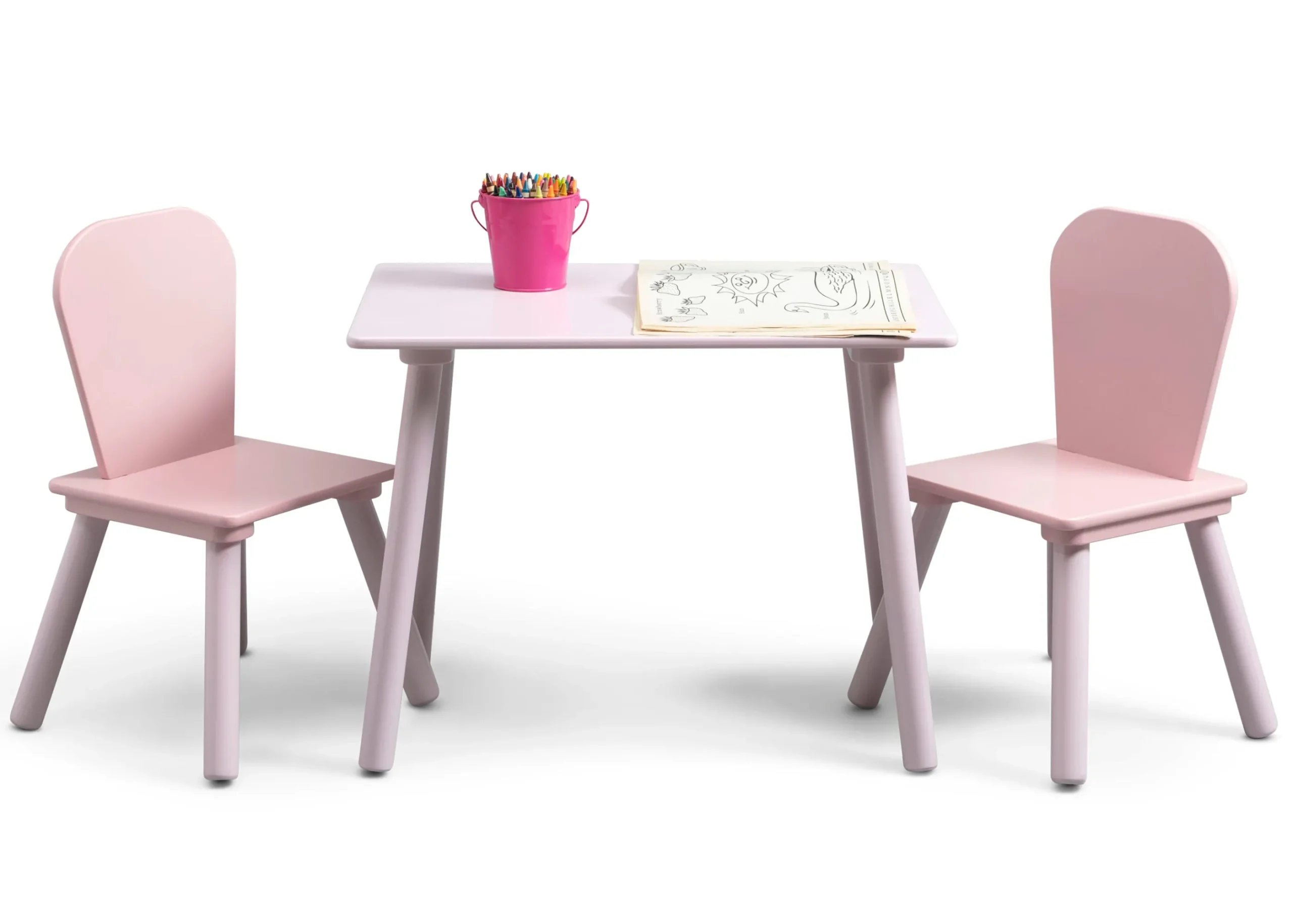 4-Piece Toddler Playroom Set – Includes Play Table with Dry Erase Tabletop and 6 Bin Toy Organizer with Reusable Vinyl Cling Stickers