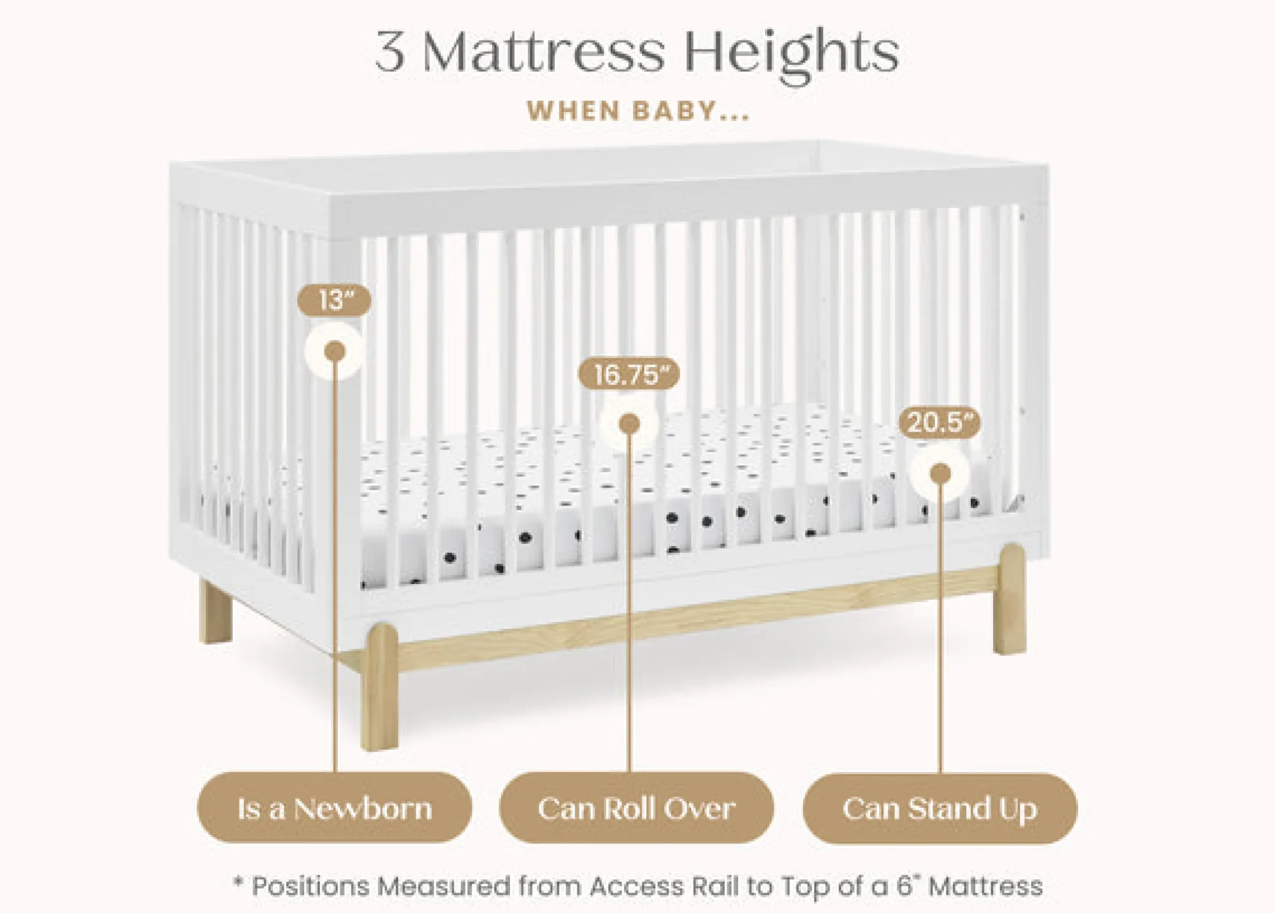 Poppy 4-in-1 Convertible Crib