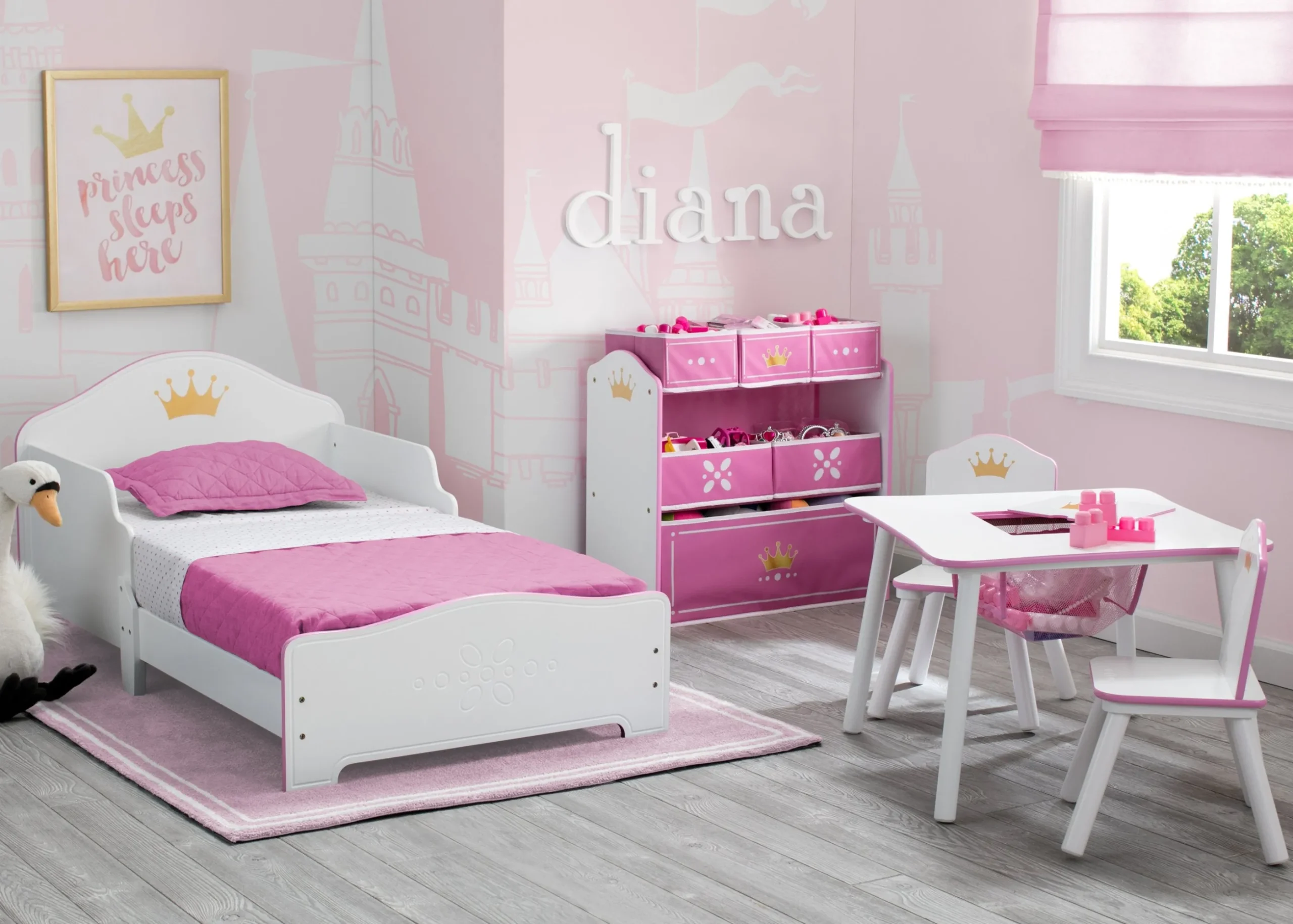 Princess Crown Multi-Bin Toy Organizer