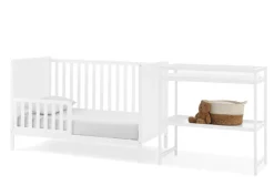 Ruby 6-in-1 Convertible Crib & Changing Table 2-Piece Set
