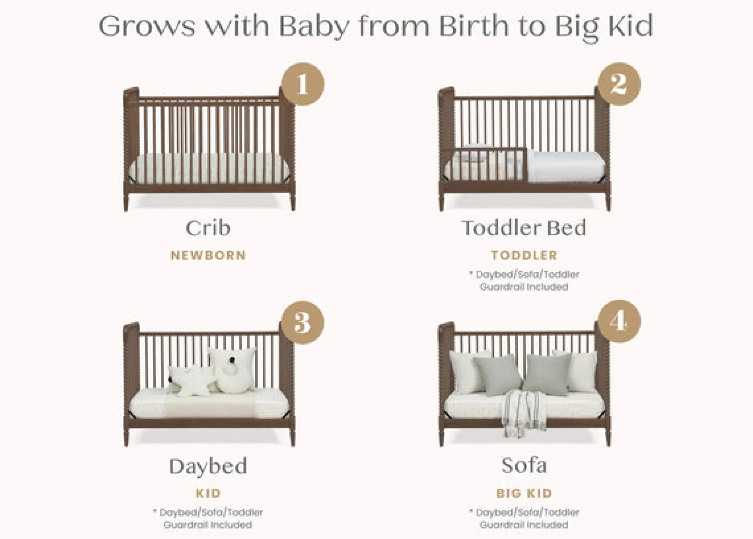 Saint 4-in-1 Convertible Crib