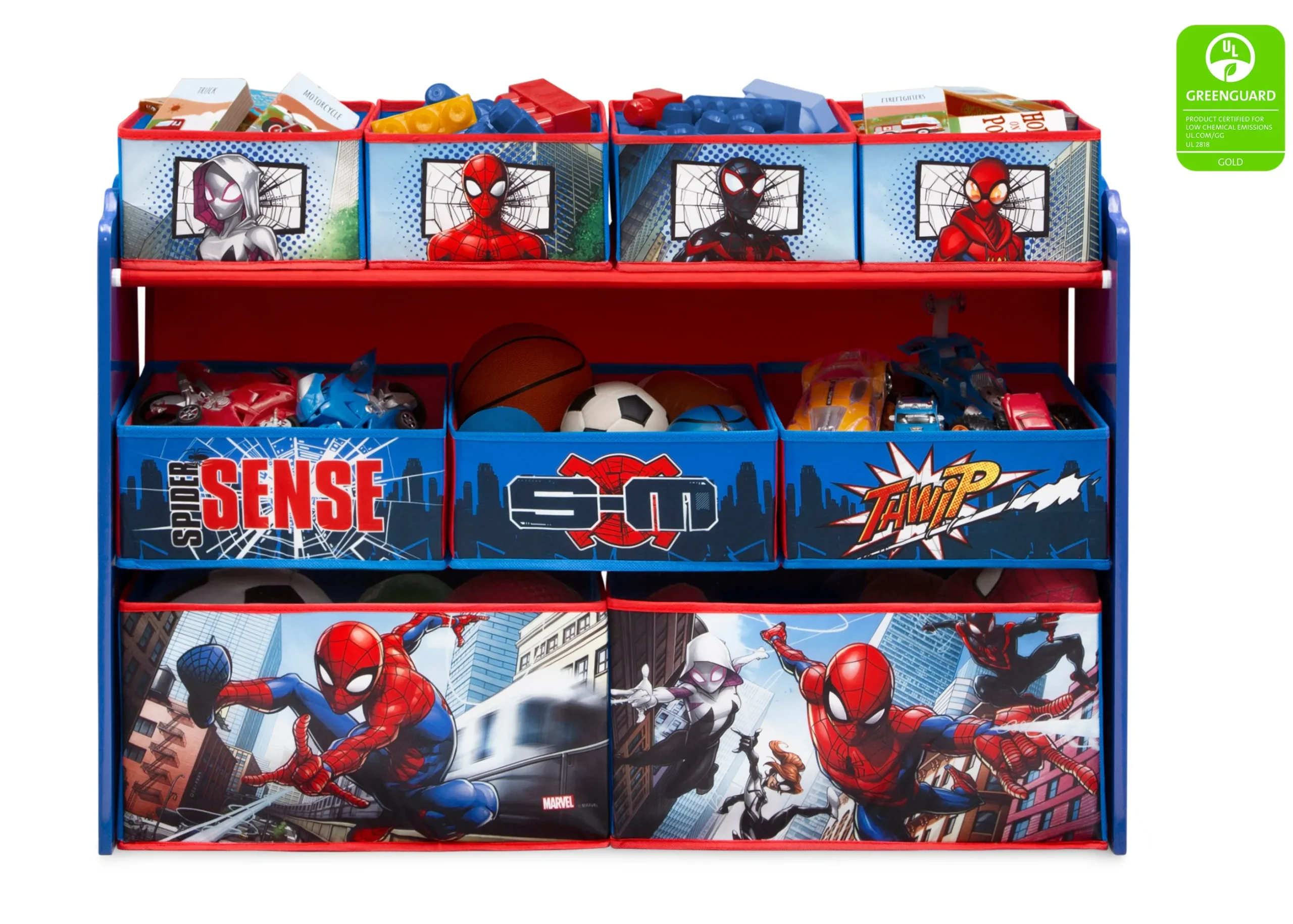 Spider-Man Deluxe 9 Bin Design and Store Toy Organizer