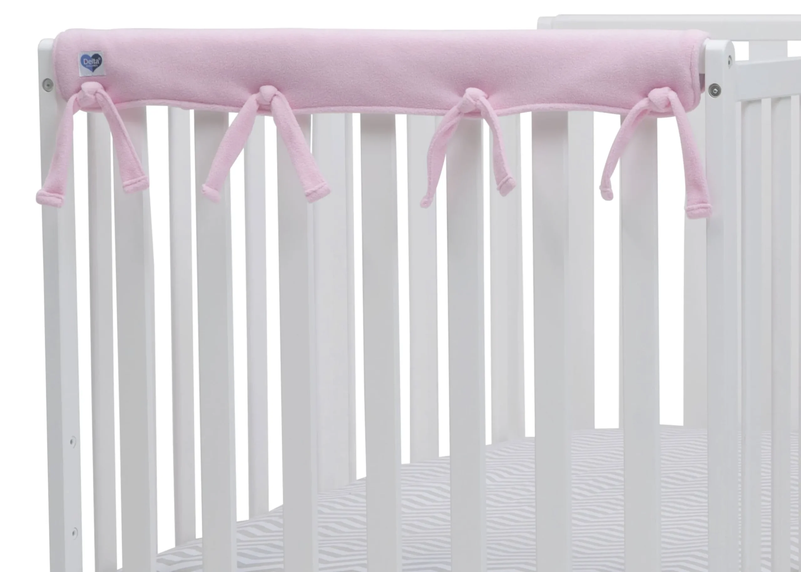 Waterproof Fleece Crib Rail Covers/Protectors for Short Side Rails, 2 Pack