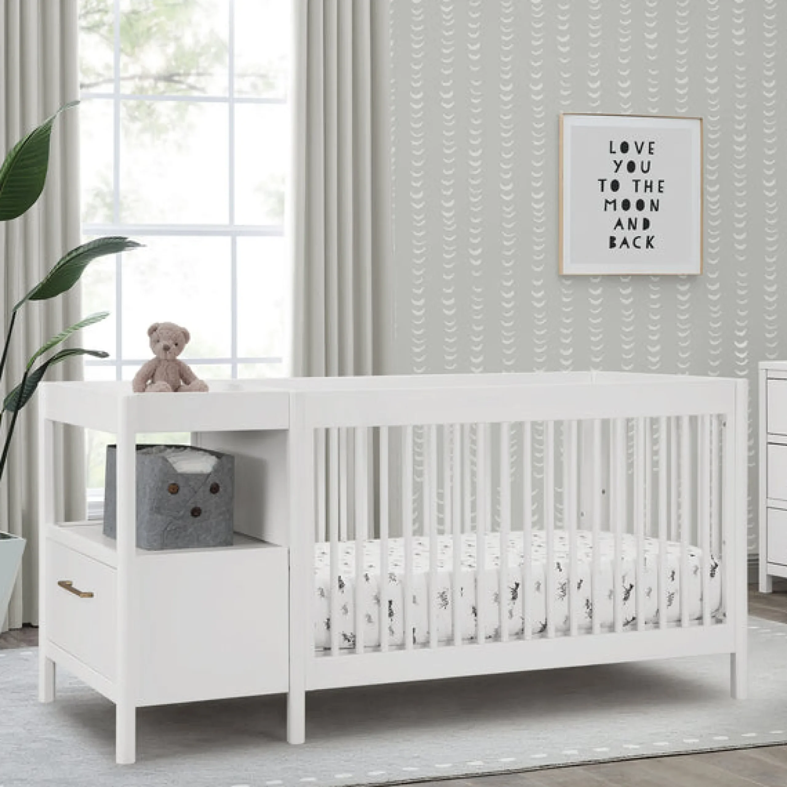 Zoe 5-in-1 Convertible Crib and Changer